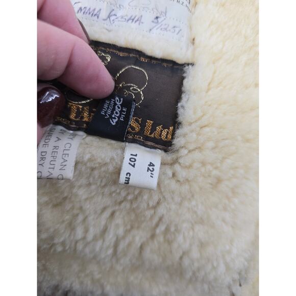 Knights Tailor Ltd Tan Pure Virgin Wool Sheerling Handcrafted Coat - Picture 9 of 9